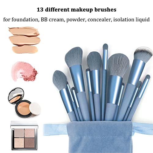 Koccido Makeup Brushes 22 Pcs Makeup Kit,Foundation Brush Eyeshadow Brush Make up Brushes Set (Blue, 22 Piece Set Large) - color: Sky-blue, size: 22 Piece Set Large
