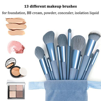 Koccido Makeup Brushes 22 Pcs Makeup Kit,Foundation Brush Eyeshadow Brush Make up Brushes Set (Blue, 22 Piece Set Large) - color: Sky-blue, size: 22 Piece Set Large