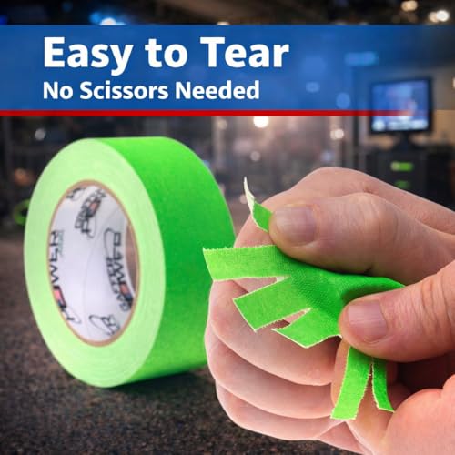 Gaffer Power Fluorescent Green Gaffer Tape 2 Inch x 30 Yards, USA Made - color: Green, size: 2 inches x 30 yards | 1 pack