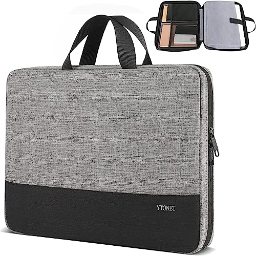 Ytonet Laptop Sleeve Case 16 Inch, Slim Laptop Cover with Handle - color: Light Gray, size: 16 inch