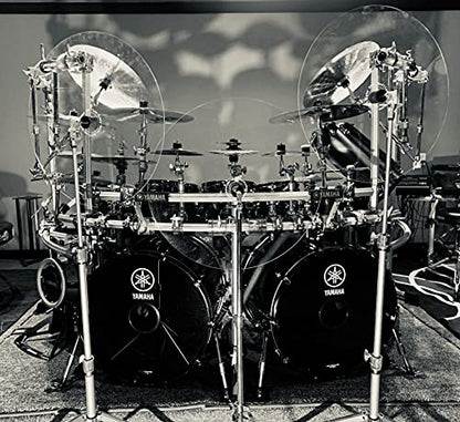 Portable Drum Shields Drum Sound Barrier 22 Inch - 4 Pack Sound Baffles Crystal Clear Acrylic Cymbals Shields Drums Kit, Muffles Live Recording Standard Mounting On All Cymbal Stands Acrylic Shield - size: 22 inch - 4 Pack