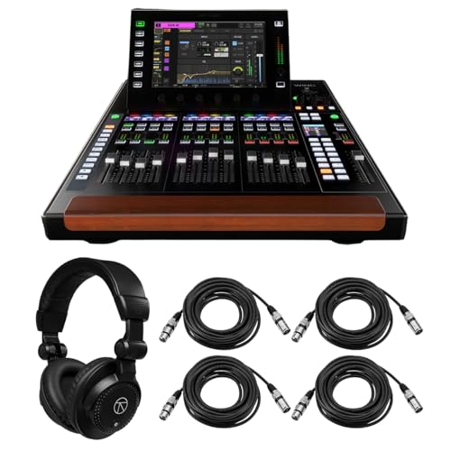 Behringer WING Compact 48-Ch Digital Mixing Console w/13-Fader Control Surface, Bundle With Turnstile Audio Headphones, 4x H&A XLR M to F Cable - 25'
