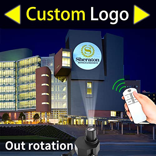 120W LED Logo GOBO Projector Ip67 Waterproof DJ Effect Light Including Free Custom Glass GOBO to Project Image for Hotel Company Store Wedding Advertising Indoor and Outdoor Use (120W)