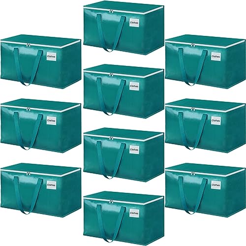 StorageRight Moving Bags, Moving Boxes, 93L 10-Pack Sotrage Totes, Green - color: Green, size: 10 Pack