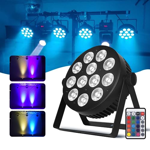 Stage Light Led Par Aluminum Cast Fanless Accent Light DMX RGBW 96W Dj Lights Sound Activated Powerful SlimPAR Led Wash Uplighting for Church,Wedding,Clubs,Theater - color: RGBW