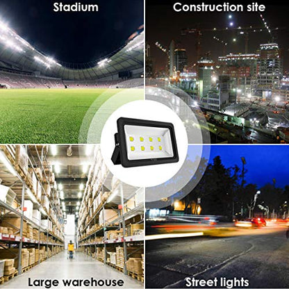 400W Outdoor LED Flood Light, 40000LM Super Bright, 110-285V, IP66 Waterproof, 6000K Daylight White Security Lights,Lighting for Playground Yard Stadium Lawn Ball Park - color: 400W-Black