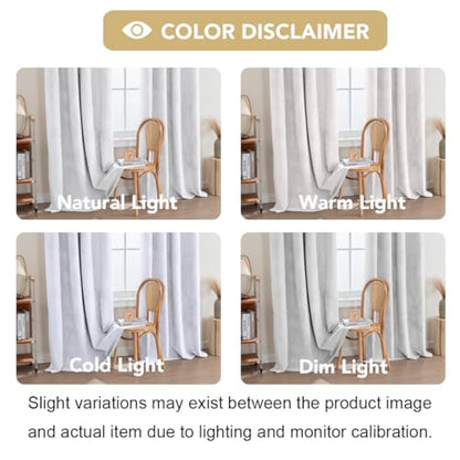 H.VERSAILTEX Velvet 100% Blackout Curtains for Living Room Full Light Blocking Curtains Thermal Insulated Room Window Drapes Soft Luxury Curtains Grommet Top 2 Panels (55" W x 84" L, White) - color: White, size: 55"W x 84"L (Pack of 2)