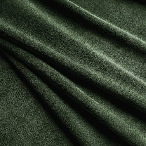 Benedeco Olive Green Velvet Blackout Curtains 52x84, 2 Panels | Elegant Room Darkening Thermal Insulated Noise Reducing Velvet Drapes with Back Tab and Rod Pocket for Living Room, Bedroom - color: Olive Green, size: 52"W x 84"L (Pack of 2)