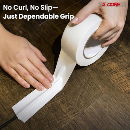 5 CORE Gaffers Tape 2 Inch 30 Yards Professional Pro Gaff Tape Heavy Duty Cotton Non Reflective Matte Finish Water Resistant Residue Free - GFF TP WH - color: White