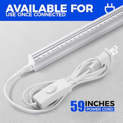 Barrina UV LED Blacklight Bar, 22W 4FT, T5 Bulb for Glow Party, Halloween | Black Light Fixture for Poster and Christmas Party, Fun Atmosphere with Built-in ON/Off Switch, 4 Packs - color: T5-4ft-4pack