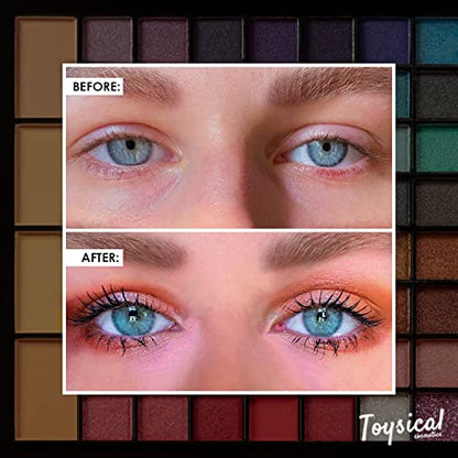 Toysical All In One Makeup Kit in Leather Case - Eye Shadow Palette Makeup for Girls, Teens and Women, Highly Pigmented - 88 Colors Eyeshadow Palette - Make Up Set for Beginners or Pros