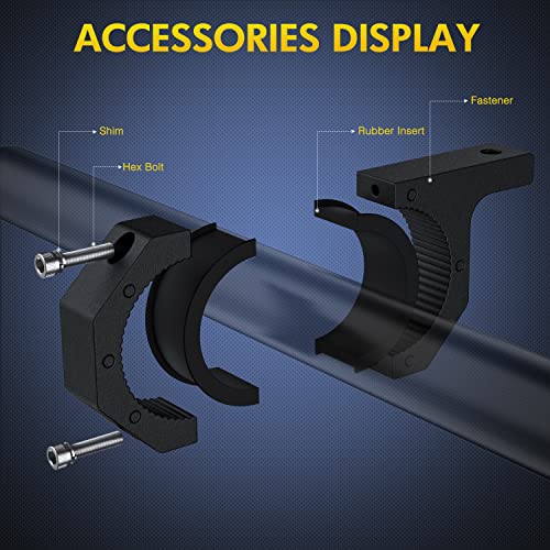 Nilight 4PCS Roll Bar Clamps Mounting Brackets for LED Lights Pods | Fits 2.135" 2.25" 2.375" 2.5" Round Roll Bar Cage Roof Racks of ATV UTV Trucks - size: For 2.135"/2.25"/2.375"/2.5”Bar