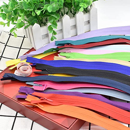 40Pcs Nylon Invisible Sewing Zippers, for DIY Handmade Garment Bags Home Textile Tailor Sewing Craft Sewer Crafter's Special 20 Color (30cm/12inch) - style: 30cm/12inch