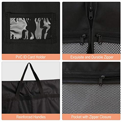 51" Garment Bags with Zipper Pocket for Dance Costume,Wedding Gown,Suit,Furs,Garment Bags for Travel and Storage(Pack of 2,Black) - color: Black