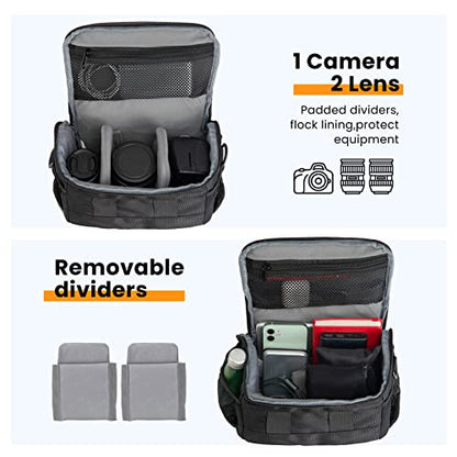 TARION Compact Camera Sling Messenger Bag for DSLR Mirrorless 4L TSB-S | Tripod Holder, Padded Shoulder Strap, Fits 1 Camera and 2 Lenses, for Street Photography Urban Travel - size: TSB-S (4 Liters)