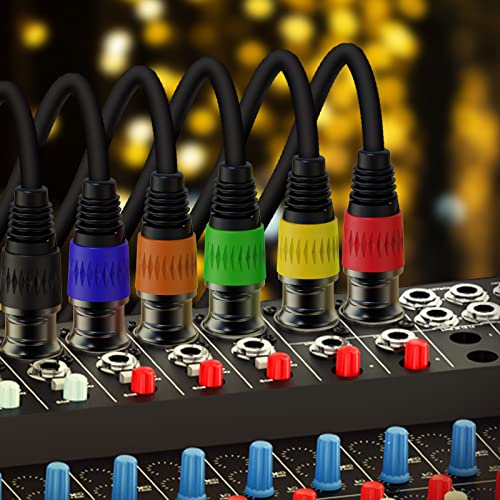 XLR Cables, XLR Microphone Cable 6 ft 4 Pack, Gold-Plated 3-pin XLR Speaker Cable Male to Female Balanced Mic Cable - size: 6ft, style: 4 Pack