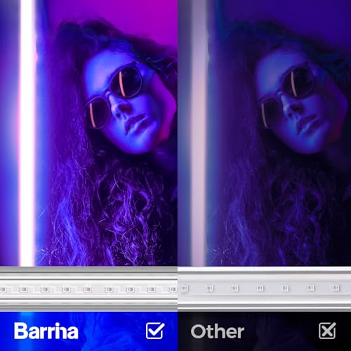 Barrina UV LED Blacklight Bar, 22W 4FT, T5 Bulb for Glow Party, Halloween | Black Light Fixture for Poster and Christmas Party, Fun Atmosphere with Built-in ON/Off Switch, 4 Packs - color: T5-4ft-4pack