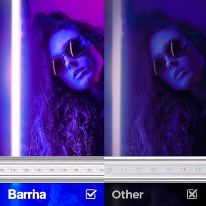 Barrina UV LED Blacklight Bar, 22W 4FT, T5 Bulb for Glow Party, Halloween | Black Light Fixture for Poster and Christmas Party, Fun Atmosphere with Built-in ON/Off Switch, 4 Packs - color: T5-4ft-4pack