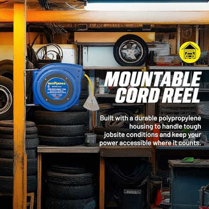 Goodyear Extension Cord Reels (12AWG x 40 FT (SJTOW Cable) w/LED Light-Up Tap)