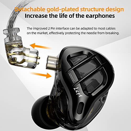 KZ ZAR in Ear Monitor Headphones 7BA+1DD Hybrid Driver Gaming Earbuds HiFi Bass IEM Earphones for Musicians Singers Audio Engineers Audiophile Dj Drummers