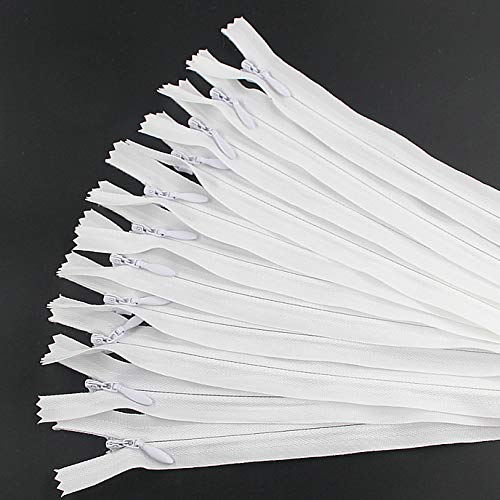 Leekayer 20PCS Invisible Nylon Coil Zipper,Clothing Zipper,DIY Sewing Tool | Leekayer 20PCS Invisible Nylon Coil Zipper,Clothing Zipper,DIY Sewing Tools for Craft Special(24 inch,White) - color: White, size: 24inch-20PCS
