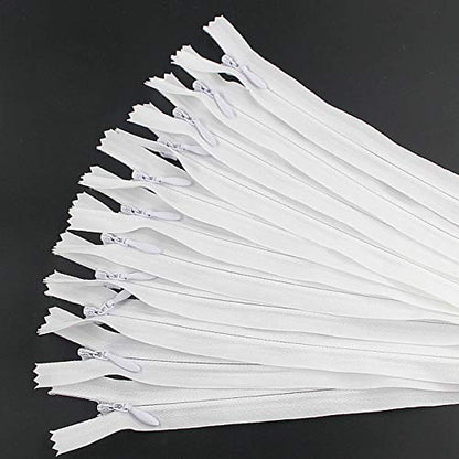Leekayer 20PCS Invisible Nylon Coil Zipper,Clothing Zipper,DIY Sewing Tool | Leekayer 20PCS Invisible Nylon Coil Zipper,Clothing Zipper,DIY Sewing Tools for Craft Special(24 inch,White) - color: White, size: 24inch-20PCS