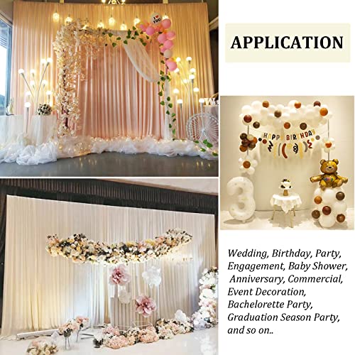 Professional Backdrop Stand Pipe Kit,10'x 20' Heavy Duty Adjustable Height Background Support System Curtain Frame Telescopic with Steel Base for Wedding Party Photography Show Display,Gold - size: 10FT x 20FT,Gold