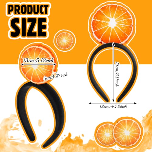 Knitgrip 2 Pcs Pickle Headband Funny Costume Accessories,Orange | Pickle Hats for Adults Women, Halloween Party Dress up, Novelty Headwear for Theme Events, Realistic Green Veggie Design - style: Orange