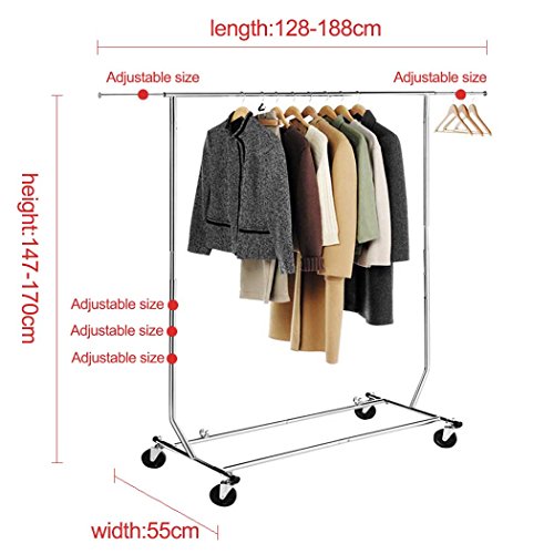Round Tubing Collapsible Garment Rack, 44670 | Professional-grade garment rack, chrome or powder-coated finish, commercial-grade tubing for high-volume retail use - style: Commercial Use