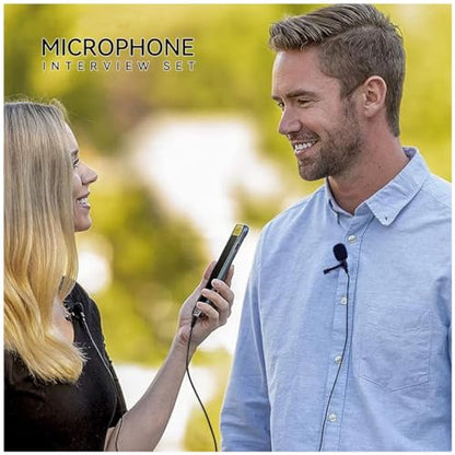 Lavalier Clip on Microphone, Portable Lav Mic for Android Smartphone Camera Podcast Laptop, Hands Free Recording Mic for YouTube,Interview,Video (3 Packs)