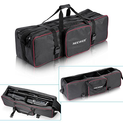 Neewer® 35"x10"x10"/90 x 25 x 25 cm Photo Studio Equipment Large Carrying Bag with Strap for Tripod Light Stand and Photography Lighting Kit(CB-05) - style: 35"x10"x10"/Black+red