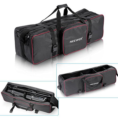 Neewer® 35"x10"x10"/90 x 25 x 25 cm Photo Studio Equipment Large Carrying Bag with Strap for Tripod Light Stand and Photography Lighting Kit(CB-05) - style: 35"x10"x10"/Black+red