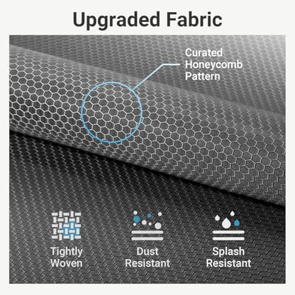VIPEK R4C Rolling Clothes Rack with Cover, Portable Garment Rack on Wheels | Grey Zippered Polyester Cover, 360° Movable Wheels, Heavy Duty Clothing Rack with 6 Metal Wire Shelves, Max Load 620 lbs - color: Black Rack with Grey Cover, style: R4C