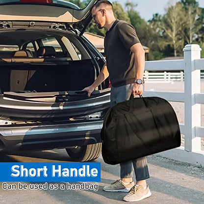 MISSLO 43" Heavy Duty Garment Bags for Travel 6" Gusseted Suit Bags for Closet Storage 4 Handles Hanging Clothes Bag with Pocket Mens Suit Cover for Shirts, Coats, Dresses - size: 43 inch