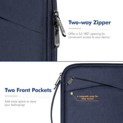 MoKo 13-14 Inch Laptop Sleeve Bag Padded Protective Carry Case with Handle | Fits Mac Neo 13-inch A18 Pro, Mac Pro 14-inch M5/M4/M3/M2/M1 and Air 13-inch M5/M4/M3/M2/M1, Indigo - color: Indigo, size: 13-14 inch