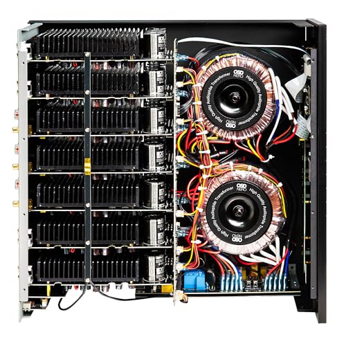 OSD Audio Nero XMAX11 Class A/B 11-Ch Home Theater Amplifier, 3X 310W + 8X 135W, 2X Toroidal Transformers, XLR/RCA Inputs - size: 11 Channel