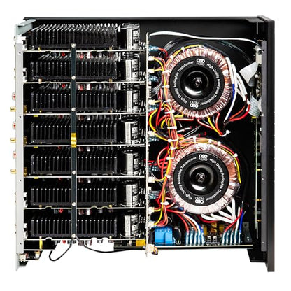 OSD Audio Nero XMAX11 Class A/B 11-Ch Home Theater Amplifier, 3X 310W + 8X 135W, 2X Toroidal Transformers, XLR/RCA Inputs - size: 11 Channel