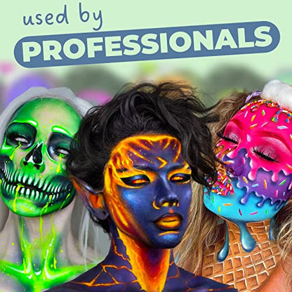 Blue Squid PRO Face Paint - Professional Water Based Single Cake Facepaint & Body Paints - SFX Makeup, Face Painting for Costume, Halloween, Cosplay - Classic Bright Green 30g / 1oz - color: Classic Bright Green 30g