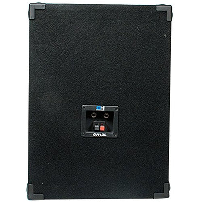 Grindhouse Speakers - GH12L-Pair - Pair of Passive 12 Inch 2-Way PA/DJ Loudspeaker Cabinets - 700 Watt each Full Range PA/DJ Band Live Sound Speaker - size: Pair