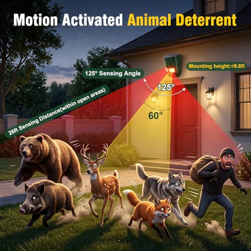 ChunHee Solar Outdoor Motion Sensor Alarm 120dB Sound 4 Mode IP65Waterproof | Loud Sound Strobe Light Security Siren Alarm Easy Set up Alarm for Home,Garden,Yard,Barn,Chicken Coop 2PC - color: GREEN-2pac