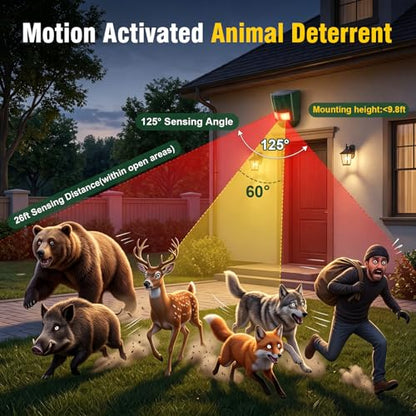 ChunHee Solar Outdoor Motion Sensor Alarm 120dB Sound 4 Mode IP65Waterproof | Loud Sound Strobe Light Security Siren Alarm Easy Set up Alarm for Home,Garden,Yard,Barn,Chicken Coop 2PC - color: GREEN-2pac