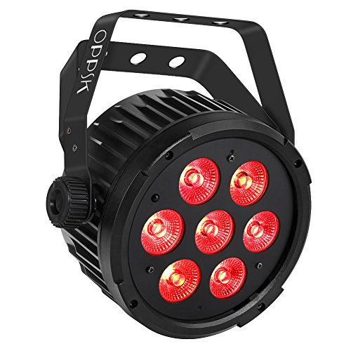 70W 7LED RGBWA DMX Stage Par Lights by Remote Control | Auto Play Sound Activated, Uplights for Wedding Church Christmas Club Bands Mobile DJ Events Party