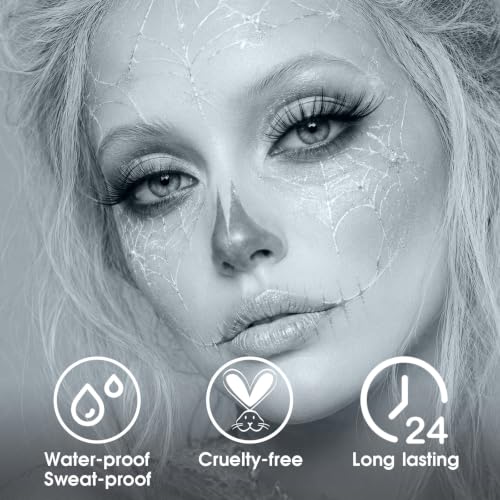 BADCOLOR Zombie Blue Face Body Paint, Waterproof Eye Black Stick for Adults and Kids, Professional Facepaint for Zombie Homestuck Grayscale Skeleton Ice Queen Tin Man Mime - color: 1PCS Zombie Blue