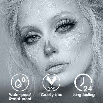 BADCOLOR Zombie Blue Face Body Paint, Waterproof Eye Black Stick for Adults and Kids, Professional Facepaint for Zombie Homestuck Grayscale Skeleton Ice Queen Tin Man Mime - color: 1PCS Zombie Blue