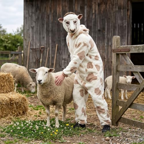 Sheep Bear Mask Animal Face Mask for Men Women Halloween Cosplay Party - color: Sheep