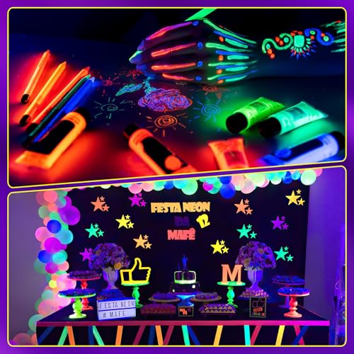 2Pack 45W Black Light, LED Blacklight Bar with 6.6ft Cord, Glow in The Dark Light Up 28x28ft, for Glow Party, Neon Decoration, Body Paint, Fluorescent Poster, Birthday, Halloween, Bedroom