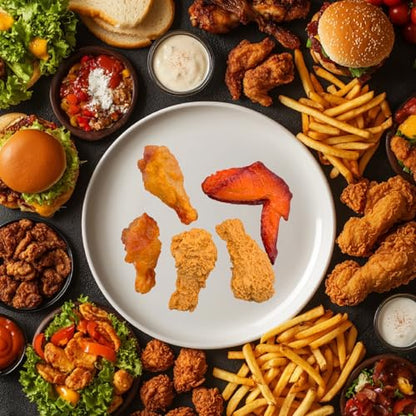 5 Pcs Simulated Chicken Legs Wings Fake Food Model Lifelike Fake Fried Chicken Kitchen Home Party Decoration Display Photography Props (Chicken Leg and Wings) - color: Chicken Leg and Wings
