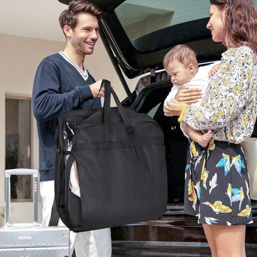 Univivi Garment Bag for Moving, Heavy Duty Suit Bag, 60 Inch, Set of 1 | Large Travel Bag for Moving, Non-woven Fabric, Suit Cover with Clear Window, Handles and Buckle Straps for Suit, Coat, Jacket - size: 24"X60"- 1pcs