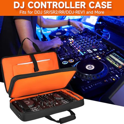 DJ Controller Case Compatible with Pioneer DDJ SR/Numark Mixstream Pro Go | DJ Bag fits for Pioneer DDJ SR2/RR/DDJ-REV1/Denon MC4000/Numark Mixtrack 3/Hercules Inpulse 500(23.5 x 13.5 x 2.5 in) - size: M(23.5 x 13.5 x 2.5 in)
