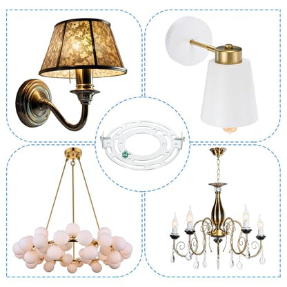 PATIKIL 105mm (4.1") Universal Light Fixture Mounting Bracket Kit, Light Crossbar Round Ceiling Plate with Screw for Wall Lights Ceiling Lighting Pendant Chandelier - size: 105mm